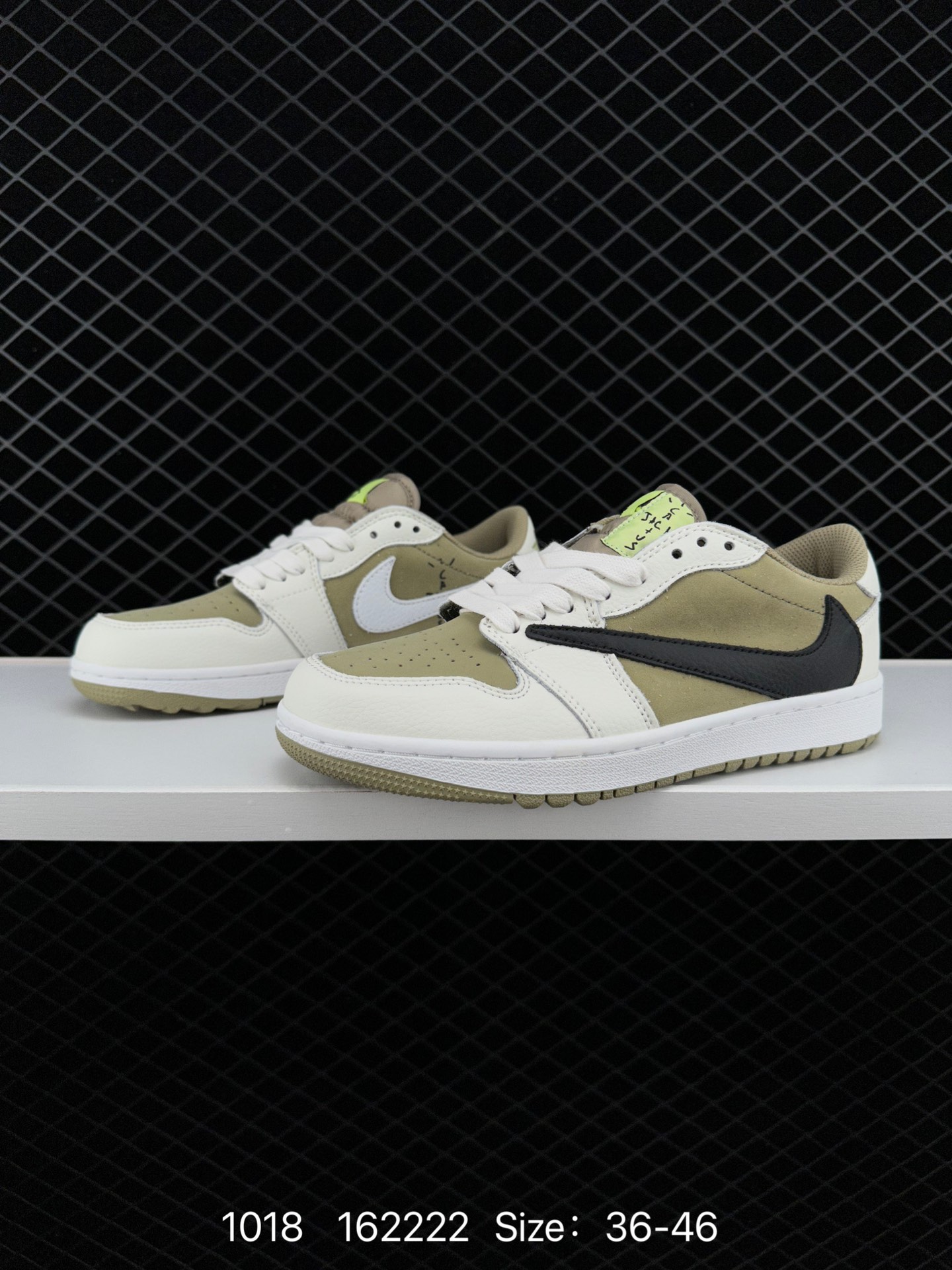 fragment design x Travis Scott x Nike Air Jordan 1 Low OG SP”Black/Green Toe“